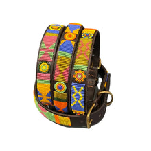 Load image into Gallery viewer, Large breed beaded leather Dog Collars - Neck size 18"-20" (46-51cm) 3/4" (2cm) wide - Click to select colour Scott's of London