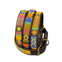 Load image into Gallery viewer, Medium breed beaded leather Dog Collars - Neck size 15"-17" (38-44cm) 3/4" (2cm) wide - Click to select colour Scott's of London