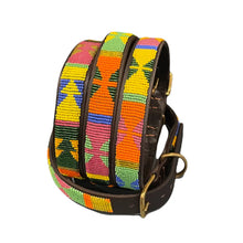 Load image into Gallery viewer, Medium breed (wide) beaded leather Dog Collars - Neck size 15"-17" (38-44cm)  1" (3cm) wide - Click to select colour Scott's of London