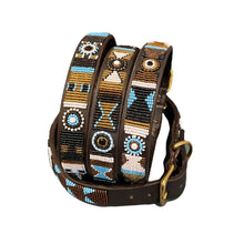 Load image into Gallery viewer, Medium breed (wide) beaded leather Dog Collars - Neck size 15"-17" (38-44cm)  1" (3cm) wide - Click to select colour Scott's of London