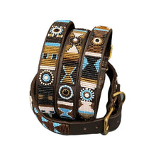 Load image into Gallery viewer, Large breed beaded leather Dog Collars - Neck size 18"-20" (46-51cm) 3/4" (2cm) wide - Click to select colour Scott's of London