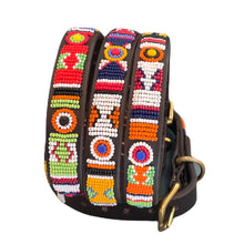 Load image into Gallery viewer, Small breed (long) beaded leather Dog Collars - Neck size 12"-14" (30-36cm) 3/4" (2cm) wide - Click to select colour Scott's of London