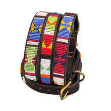 Load image into Gallery viewer, Small breed (long) beaded leather Dog Collars - Neck size 12"-14" (30-36cm) 3/4" (2cm) wide - Click to select colour Scott's of London