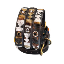 Load image into Gallery viewer, Small breed (long) beaded leather Dog Collars - Neck size 12"-14" (30-36cm) 3/4" (2cm) wide - Click to select colour Scott's of London