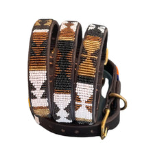 Load image into Gallery viewer, Small breed (long) beaded leather Dog Collars - Neck size 12"-14" (30-36cm) 3/4" (2cm) wide - Click to select colour Scott's of London