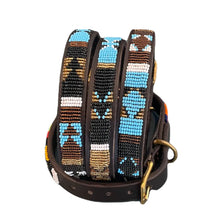 Load image into Gallery viewer, Small breed (long) beaded leather Dog Collars - Neck size 12"-14" (30-36cm) 3/4" (2cm) wide - Click to select colour Scott's of London