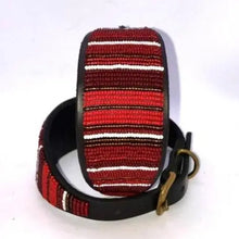 Load image into Gallery viewer, Whippet beaded leather Dog Collars - Neck size 11"-13" (28-34cm) 2" (5cm) wide - Click to select colour Scott's of London