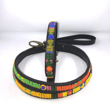 Load image into Gallery viewer, Puppy/Toy Dog beaded leather collars - Neck size 9"-11" (23-29cm) 1/2" (1.5cm) wide - Click to select colour Scott's of London