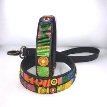 Load image into Gallery viewer, Medium breed (wide) beaded leather Dog Collars - Neck size 15"-17" (38-44cm)  1" (3cm) wide - Click to select colour Scott's of London