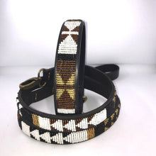 Load image into Gallery viewer, Medium breed (wide) beaded leather Dog Collars - Neck size 15"-17" (38-44cm)  1" (3cm) wide - Click to select colour Scott's of London