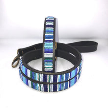 Load image into Gallery viewer, Large breed beaded leather Dog Collars - Neck size 18"-20" (46-51cm) 3/4" (2cm) wide - Click to select colour Scott's of London