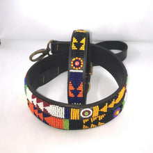 Load image into Gallery viewer, Large breed beaded leather Dog Collars - Neck size 18"-20" (46-51cm) 3/4" (2cm) wide - Click to select colour Scott's of London