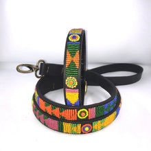 Load image into Gallery viewer, Small breed (long) beaded leather Dog Collars - Neck size 12"-14" (30-36cm) 3/4" (2cm) wide - Click to select colour Scott's of London