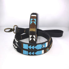 Load image into Gallery viewer, Large breed beaded leather Dog Collars - Neck size 18"-20" (46-51cm) 3/4" (2cm) wide - Click to select colour Scott's of London