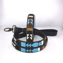 Load image into Gallery viewer, Small breed (long) beaded leather Dog Collars - Neck size 12"-14" (30-36cm) 3/4" (2cm) wide - Click to select colour Scott's of London