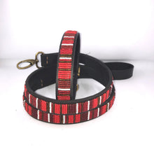 Load image into Gallery viewer, Medium breed beaded leather Dog Collars - Neck size 15"-17" (38-44cm) 3/4" (2cm) wide - Click to select colour Scott's of London