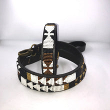 Load image into Gallery viewer, Medium breed beaded leather Dog Collars - Neck size 15"-17" (38-44cm) 3/4" (2cm) wide - Click to select colour Scott's of London