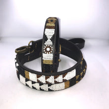 Load image into Gallery viewer, Medium breed beaded leather Dog Collars - Neck size 15"-17" (38-44cm) 3/4" (2cm) wide - Click to select colour Scott's of London
