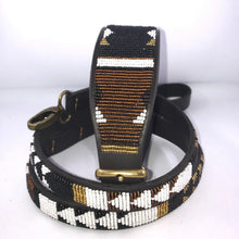 Load image into Gallery viewer, Large (Extra-wide) beaded leather Dog Collars - Neck size 18"-20" (46-51cm) 2" (5cm) extra-wide - Click to select colour Scott's of London