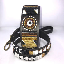 Load image into Gallery viewer, Large (Extra-wide) beaded leather Dog Collars - Neck size 18"-20" (46-51cm) 2" (5cm) extra-wide - Click to select colour Scott's of London