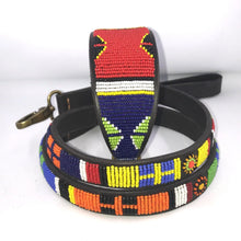 Load image into Gallery viewer, Whippet beaded leather Dog Collars - Neck size 11"-13" (28-34cm) 2" (5cm) wide - Click to select colour Scott's of London