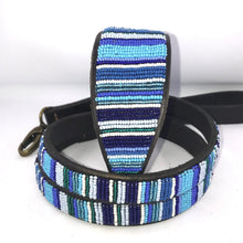 Load image into Gallery viewer, Whippet beaded leather Dog Collars - Neck size 11"-13" (28-34cm) 2" (5cm) wide - Click to select colour Scott's of London