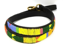 Load image into Gallery viewer, Medium &amp; Large breed beaded leather Dog Leads - 3/4" (2cm) wide - 44" (112cm) Long - Click to select colour (price inclusive of VAT)