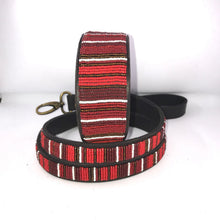 Load image into Gallery viewer, Large (Extra-wide) beaded leather Dog Collars - Neck size 18"-20" (46-51cm) 2" (5cm) extra-wide - Click to select colour Scott's of London