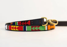 Load image into Gallery viewer, Medium &amp; Large breed beaded leather Dog Leads - 3/4" (2cm) wide - 44" (112cm) Long - Click to select colour (price inclusive of VAT)
