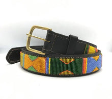 Load image into Gallery viewer, Beaded leather Maasai belts Scott's of London