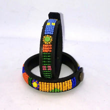 Load image into Gallery viewer, Beaded leather wrist bands Scott's of London