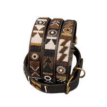 Load image into Gallery viewer, Large breed beaded leather Dog Collars - Neck size 18&quot;-20&quot; (46-51cm) 3/4&quot; (2cm) wide - Click to select colour