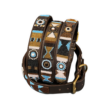 Load image into Gallery viewer, Medium breed (wide) beaded leather Dog Collars - Neck size 15&quot;-17&quot; (38-44cm)  1&quot; (3cm) wide - Click to select colour