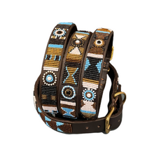 Load image into Gallery viewer, Medium breed beaded leather Dog Collars - Neck size 15&quot;-17&quot; (38-44cm) 3/4&quot; (2cm) wide - Click to select colour