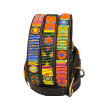 Load image into Gallery viewer, Small breed (wide) beaded leather Dog Collars - Neck size 11&quot;-13&quot; (28-33cm) 3/4&quot; (2cm) wide - Click to select colour