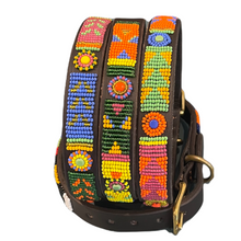 Load image into Gallery viewer, Small breed (long) beaded leather Dog Collars - Neck size 12&quot;-14&quot; (30-36cm) 3/4&quot; (2cm) wide - Click to select colour