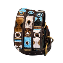 Load image into Gallery viewer, Small breed (long) beaded leather Dog Collars - Neck size 12&quot;-14&quot; (30-36cm) 3/4&quot; (2cm) wide - Click to select colour