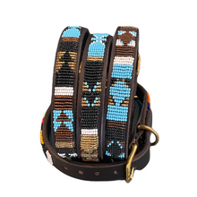 Load image into Gallery viewer, Small breed (long) beaded leather Dog Collars - Neck size 12&quot;-14&quot; (30-36cm) 3/4&quot; (2cm) wide - Click to select colour